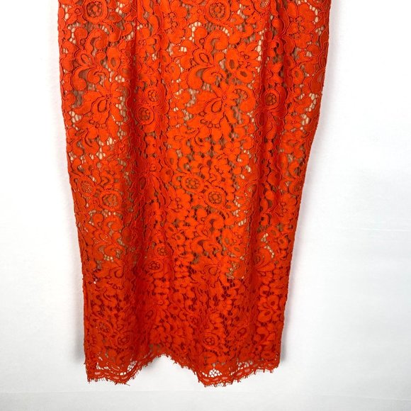 Bardot Sienna Lace Bodycon Spaghetti Strap Cocktail Midi Dress - Picture 5 of 10